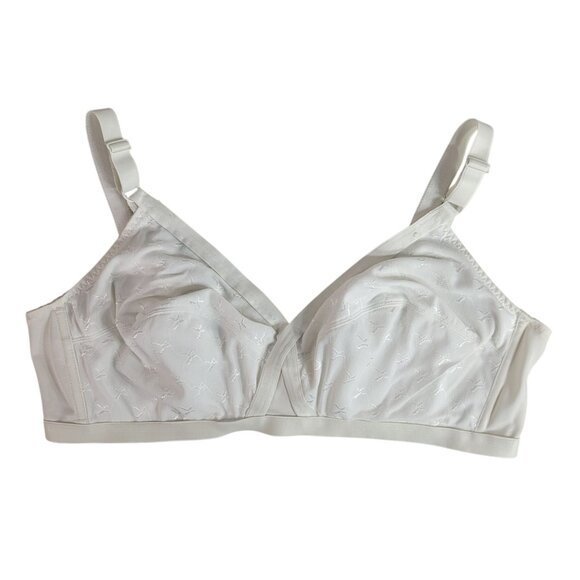 Dandy By Youthcraft Wireless Bra White 44C Adj Full Coverage Lined Unpadded VTG - Picture 1 of 9